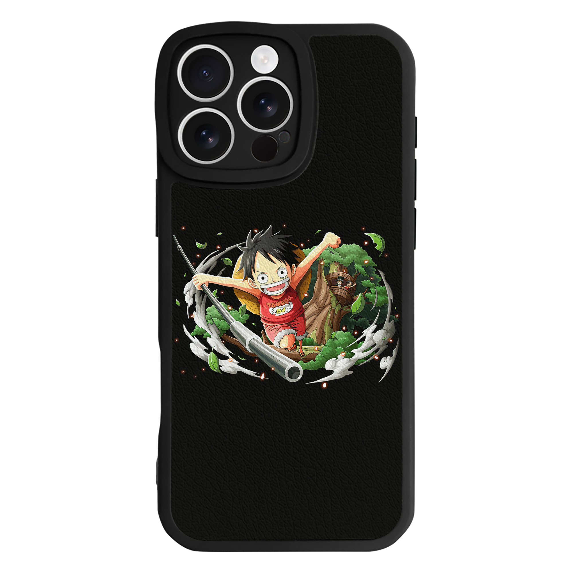（画像用） ワンピース モンキー・D・ルフィ ONE PIECE Monkey D. Luffy 【iPhone 16シリーズ対応】シリコンスマホケース（レザー調） 材質：シリコン